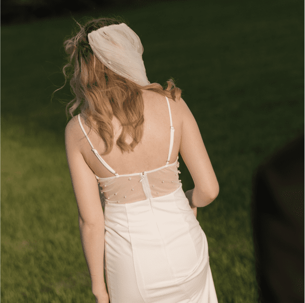 bride walking away