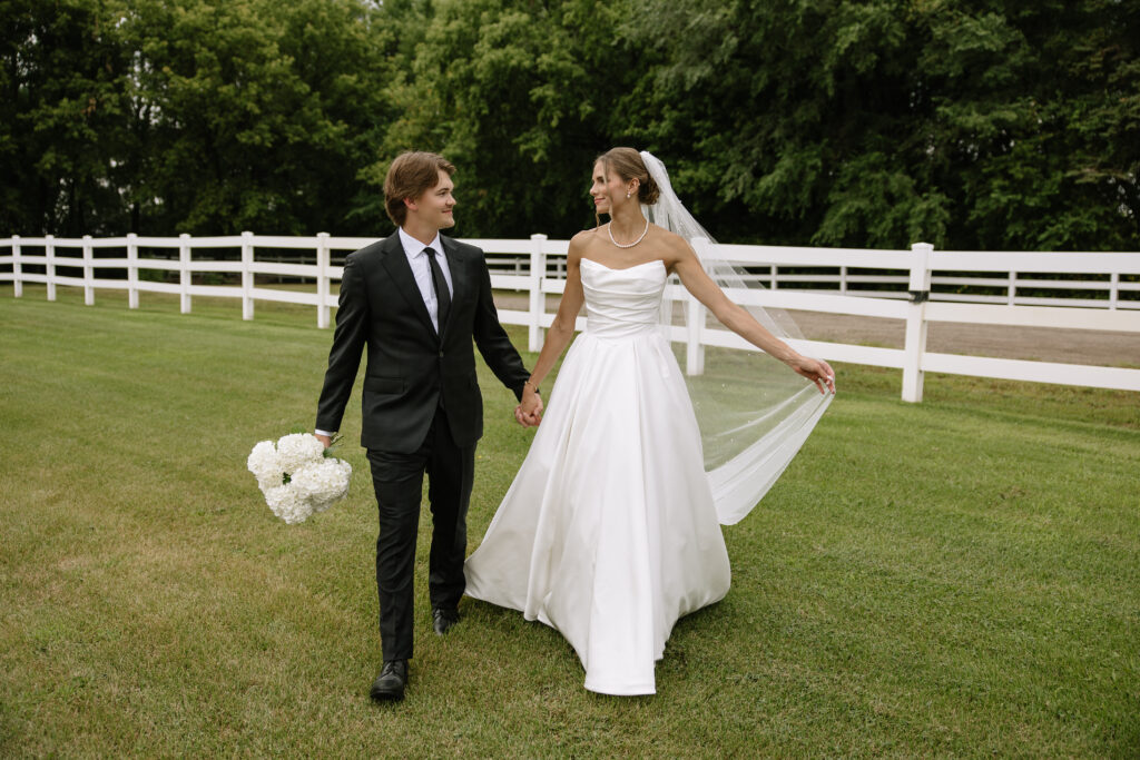 Bride and Groom Running